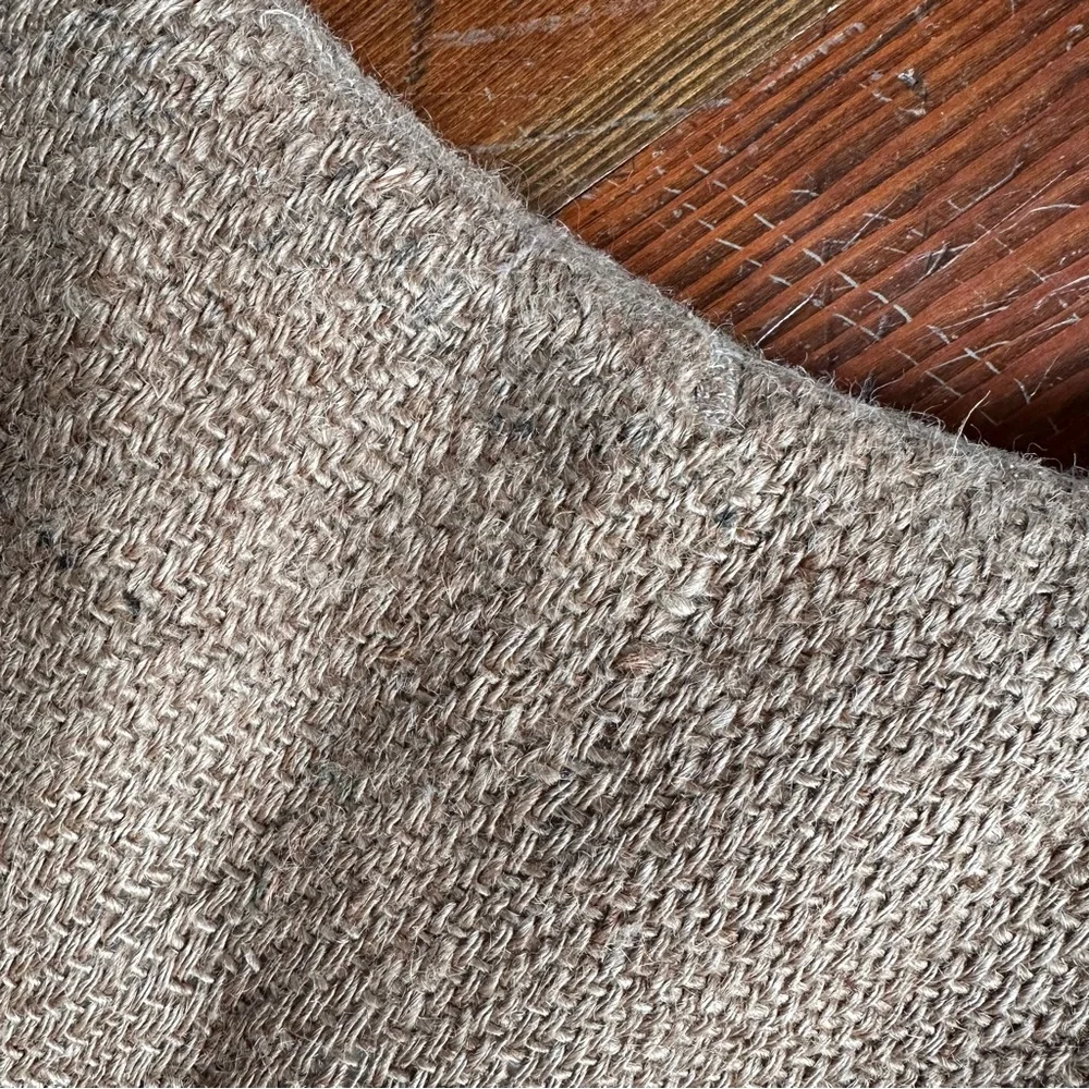 Handcrafted Burlap Coffee Bag with Floral Strap - Picture 7 of 8